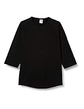 [ユナイテッドアスレ]5.6ozラグラン3/4スリーブTシャツ メンズ ブラック 日本 L (日本サイズL相当)