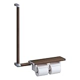 TOTO 天然木手すり61シリーズ手すりハーフ棚一体型 ダルブラウン YHB61HLLC#MWW