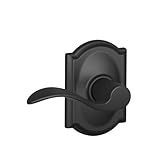 Camelot Trim with Accent Hall and Closet Lever, Matte Black (F10 ACC 622 CAM) by Schlage Lock Compan