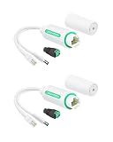 LINOVISION DC12V 防水POEスプリッター、10/100Mbps屋外用Power Over Ethernetスプリッター、セキュリティカメラ、ワイヤレスAP、VoIP電話用のIEEE802.3af/at POEからDC電源供給（2個セット）