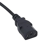 AC電源ケーブル ACコンセント コネクター パワーコード 電源変換ケーブル・アダプタ 3ピンソケット(メス)⇔2ピンプラグ(オス) アース線付き トラッキング対策 ストレートタイプ 定格7A-125V 1.5m 3本