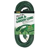 Prime Wire & Cable EC880625 25-Foot 16/3 SJTW Lawn and Garden Outdoor Extension Cord, Green [並行輸入品]