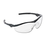 Crews Storm Wraparound Safety Glasses, Black Nylon Frame, Clear Lens, 12/Box by Crews
