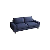 デニムブルー／【2.5人掛け】デニム 2人掛け 二人掛け ソファ おしゃれ カジュアル 西海岸 ヴィンテージ 海外風 ファブリック ブルー