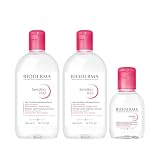 【正規品】ビオデルマ（Bioderma）サンシビオ エイチツーオー D（H2O） 500mL×2本+100mL セット 敏感肌用 クレンジング水 (大容量 洗顔 メイク落とし クレンジングウォーター 敏感肌用 無香料 無着色 エチルアルコール無添加 オイル無添加 パラベンフリー 弱酸性）