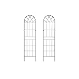 アイアンフェンス ガーデンフェンス トレリス 庭フェンス グリーンカーテン ガーデニング 2枚セット ブラック