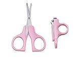赤ちゃん ベビー 用 ネイル ケア グッズ 爪切り ハサミ (ピンク)