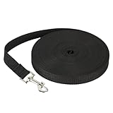 grooblue 犬用ロングリード 20ｍ 【アウトドアやドッグランに最適】 散歩 トレーニング 犬用リード 小型犬 中型犬 大型犬 長い 絡まない 犬しつけ用 訓練 黒（ブラック）