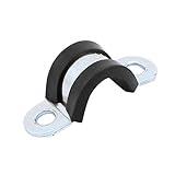 U修整亜鉛めっきパイプクリップホースチューブクランプ裏地DealMux 14ミリメートルDiaのEPDMゴム