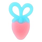 歯がため 果物　哺乳　赤ちゃん （３ヶ月から対象）可愛い シリコン製 食品グレード 噛む おしゃぶり 不安・ストレス解消 乳歯の成長をサポート 識別力を養う 脳を活性化させる (ピンクイチゴ)