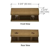 アンティーク真鍮no-drill固定パネルガラスクランプ 2-3/8" (60 mm) Wide x 1-1/8" (28 mm) High NDC4ABR