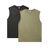 [HomyComy] タンクトップ メンズ 2枚組 綿100% インナー 柔らかい 肌触り 無地 おしゃれ ノースリーブ シャツ ゆったり カジュアル