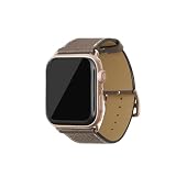 [BONAVENTURA] AppleWatch用 レザーバンド(アダプター:ゴールド) シュリンクレザー【38mm/40mm/41mm/42mm, M/Lサイズ】 ([エトープ ] T40LRG-ET)
