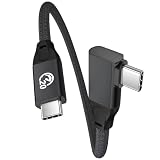 UseBean USB C ケーブル l字 0.2m USB Type-C ケーブル 短い USB 3.2 Gen 2X2 20Gbps高速データ転送PD対応 100W/5A急速充電 4K/60Hz映像出力 タイプc 超高耐久ナイロンiPhone16/ 15 シリーズ MacBook、Galaxy S25 S24、iPad Pro等type c機種対応