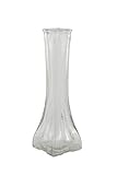 Flower/Bud Glass Vase Decorative Centerpiece For Home or Wedding by Royal Imports - Stripe Design 8.
