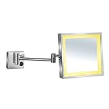 Whitehaus whmr25正方形壁マウントLED 5 x拡大ミラー WHMR25-C 1