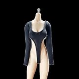 1/6ストレッチジャンプスーツ、セクシーなもの(素体とヘッドと靴等は含まりません) 黒い