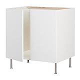 IKEA(イケア) FAKTUM アブストラクト ホワイト 80 cm 09834006 ベースキャビネット シンク+ 扉2枚用、アブストラクト ホワイト