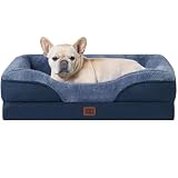 EHEYCIGA 犬 ベッド ペット 犬用ベッド 洗える 防水 猫 ベッド 高反発 M 小型犬 中型犬 クッション 取り外せるカバー 滑り止め （ネイビー, 76x51x16.5cm）