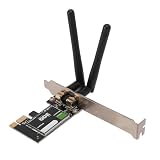 ワイヤレス PCI WiFi アダプター 300Mbps、2.4GHz 高性能ネットワークカード、アンテナ 2 本付き、WINS 7 8 10 11 用
