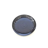 【ノーブランド品】受け皿[ソーサー]：クリアプレート・クリアブラック4号（直径12cm） 10枚セット