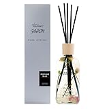 プルプラ ZABON リードディフューザー ルームフレグランス 500ml 大容量 約6ヶ月分 芳香剤 スティック付き ドライフラワー ハーバーリウム (パフュームブルー)