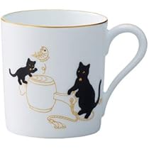 Amazon | 大倉陶園 黒猫親子 -縁起物語- 豆皿 その2「金魚」 プレート