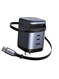 UGREEN 100W Type-C充電器 75CM巻き取り式USB-Cケーブル内蔵