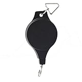 Demiawaking 引き込み式フック 植物ポット ハンガー ガーデン ブラック (1)