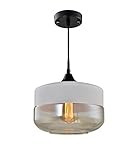 Woodbridge Lighting 28100-STN Art Glass 6-Inch by 8-1/4-Inch Mini-Pendant 47-1/4-Inch Satin Nickel [