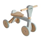 【名入れステッカー対応】HOPPL ファーストウッディバイク 四輪車 三輪車 木製 木のおもちゃ 座面調整 子ども キッズ 名入れ ギフト