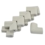 uxcell コーナークッション　コーナーガード　コーナーパッド　コーナーカバー エッジ カバー パッド リビングルーム用 引き出し テーブル 気泡ゴム製 グレー 10個入れ