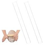Doyime アクリルルーラー 製菓 クッキー ルーラー 2個セット アクリルビスケット 4mm 幅広サイズ 透明 麺棒ガイド パスタ パン 餃子 お菓子作り 粘土深さガイド 製菓道具 手芸 初心者