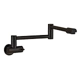 Rozin® Wall Mount Swivel Folding Spout Kitchen Faucet Single Cold Water Sink Tap Oil Rubbed Bronze [