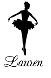 バレリーナLauren名Letters Childrens部屋ビニール壁アートステッカーデカール