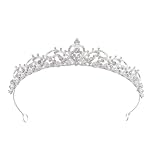 ティアラ クラウン ヘアアクセサリー 髪飾り 結婚式 花嫁 パーティーに シルバー[J's select]