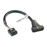USB 3.0-2.0 アダプタ ヘッダー ケーブル コンバータ USB3.0 19/20 ピン メス - USB2.0 9 ピン オス コンバータ マザーボード ケーブル USB 3.0 - USB 2.0 アダプタ マザーボード ヘッダー ケーブル
