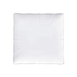 Noritake ノリタケ スクエア プレート 23cm シェール ブラン 電子レンジ対応 食洗機対応 ファインポーセレン(プレミアムホワイト) T94837/1655