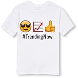 THE CHILDREN'S PLACE(ザ・チルドレンズプレイス) ボーイズショートスリーブ絵文字グラフィックティ ホワイト トップス半袖Tシャツ 10～12歳【並行輸入】