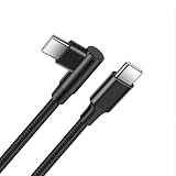 SZSL Type C to Type C ケーブル L型ケーブル【60 W/3 A急速充電/USB 2.0仕様/PD対応】ナイロン編み高耐久性Galaxy/iPad/MacBook/MateBook/iPhone 15等タイプC機器対応【ビデオ出力非対応】 (1M)