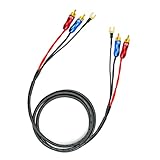 KK CABLE FO-I RCA×2 RCAケーブル グランドワイヤー付き、 2RCAオス-2RCAオス アースワイヤステレオ相互接続ケーブル，FO-I (3M)