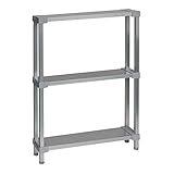 選べる幅サイズ31段階！軽量アルミ製 収納ラック3段 棚板奥行18cm 高さ110cm 幅バリエーション30cm～180cm (60cm)