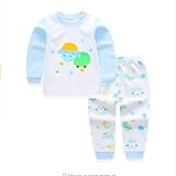 2pcs /セット綿春秋秋冬男児服衣装セット女児新生児スーツ赤ちゃん男児衣装（シャツ+パンツスーツ）赤ちゃん