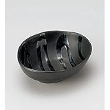 山下工芸 (Yamasita craft) 黒織部流し三角小鉢 92-13-726