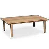 LOWYA(ロウヤ) こたつテーブル ヒーター 長方形 木目テーブル 日本製 オーク突板鉄板 汚れに強いウレタン塗装 ナラの天然木脚 角丸 カーボンヒーター 幅120㎝