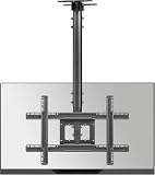 ETHU テレビ天吊り金具 32～75型用 角度調整可能 上下伸縮可能 可傾式 液晶テレビ プラズマテレビ 壁掛けテレビ金具 耐荷重68kg 配線収納 家庭用/会議用/展示用/オフィス/病院/飲食店 最大VESA 600x400ｍｍ