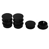 XDiscount　ホールプラグ　ロック穴プラグ　プラスチック　ブラック　プラスチック製　8pcs