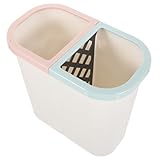 TIDTALEO 分別ゴミ箱 リサイクルゴミ箱 家庭用ゴミ箱 ダブルゴミ箱 リサイクルゴミ箱 子供部屋 装飾 ゴミ箱 オフィス プラスチック 小型 ゴミ箱 デスクトップ ホワイト