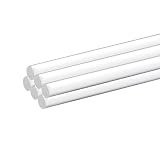 uxcell 6個 アクリル丸棒 5mm x 300mm クリア アクリル棒 PMMAバー押出し 円形 プラスチック ソリッド スティック DIYクラフト照明 園芸 装飾用