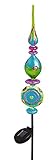 Evergreen Enterprises Peacock Glass Solar Garden Stake [並行輸入品]